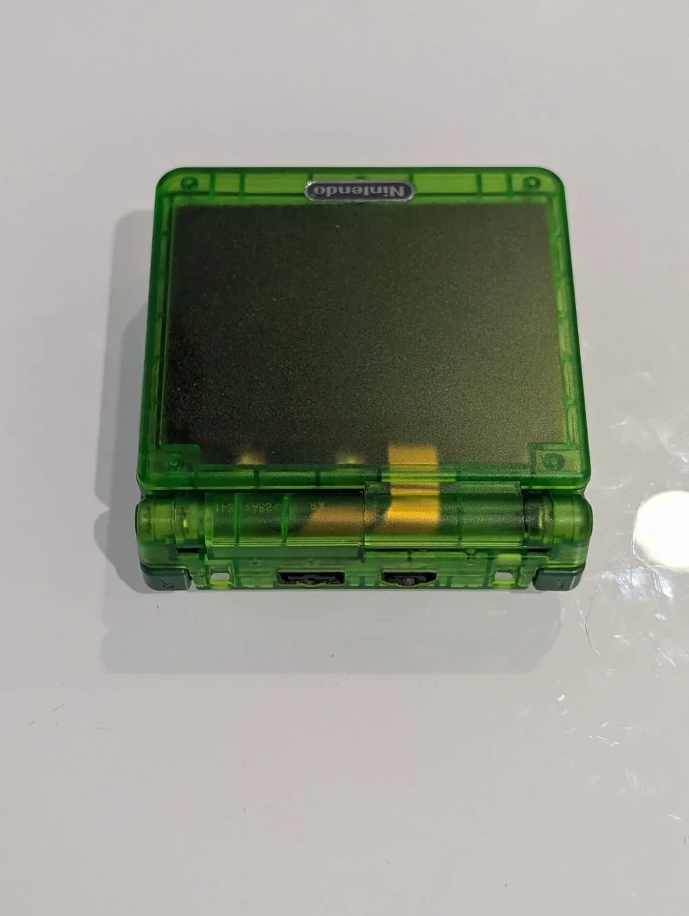 Clear Jungle Green Nintendo Game Boy Advance SP GBA SP System with v5 IPS Screen